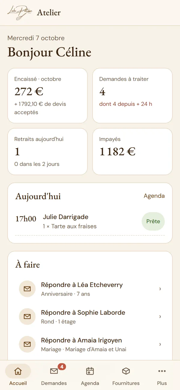 L’Atelier sur téléphone